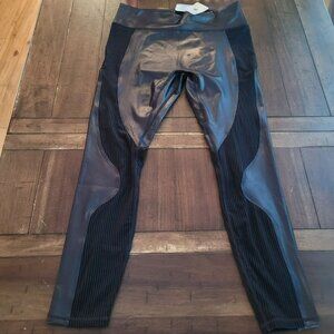 Fabletics Motion365+ Contour High-Waisted Black Shine Leggings XL